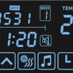 Panel dotykowy bluetooth z głośnikami w lustrze - zegar, data, tydzien, temperatura, status odtwarzania muzyki, status oświetlenia, status funkcji przeciwmgielnenej